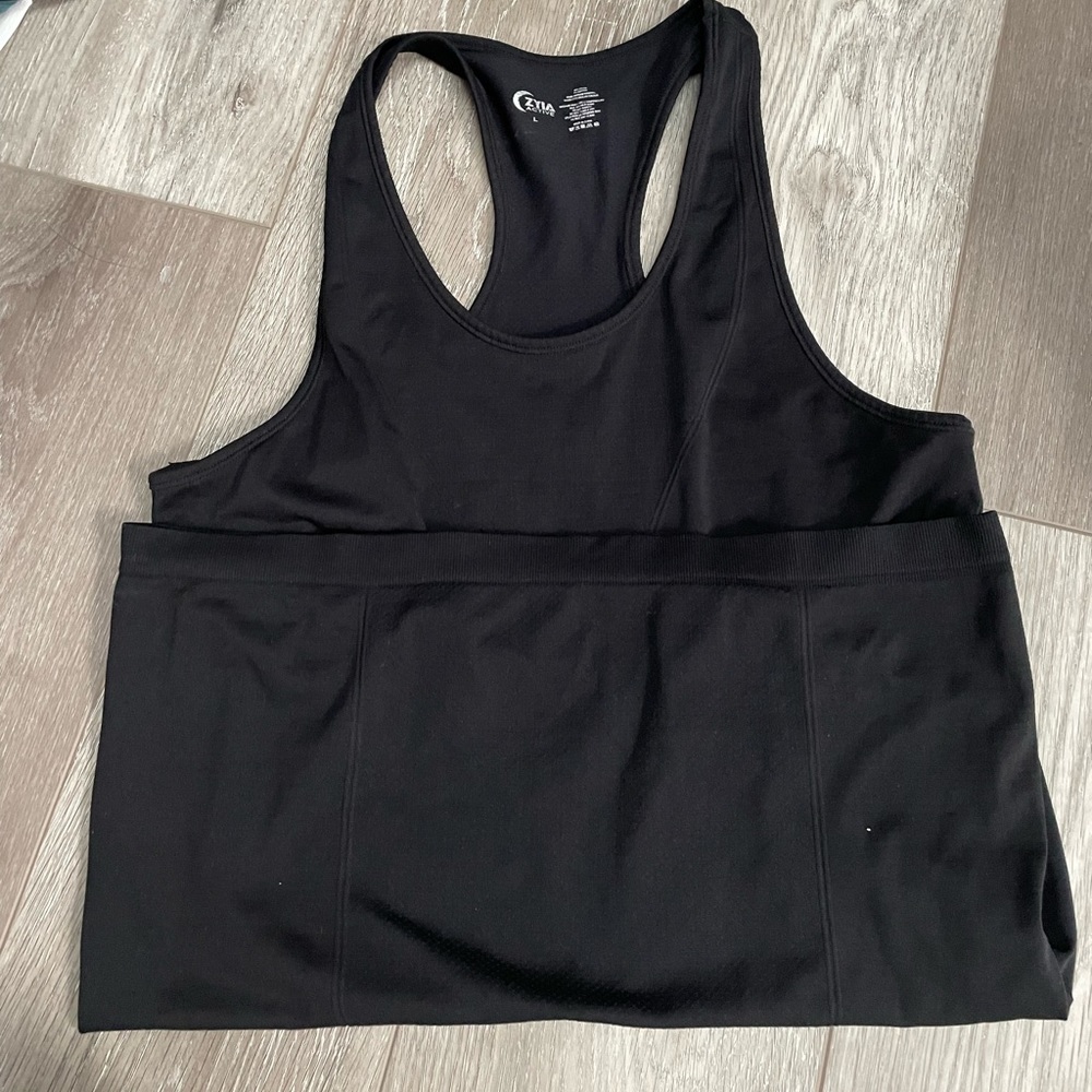 COPY - Zyia Tops Zyia Copper Charged Tank Black Sz L